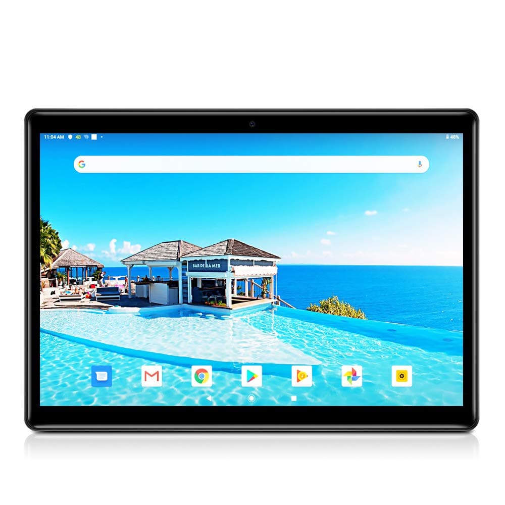 KONSIKING Android Tablet 10.1 inch,4GB RAM,64GB ROM,Octa-Core Processor,8000mAh Battery,8MP Rear Camera,4G LTE Dual SIM,GPS,Metal body,USB Type-C Charging (Black)