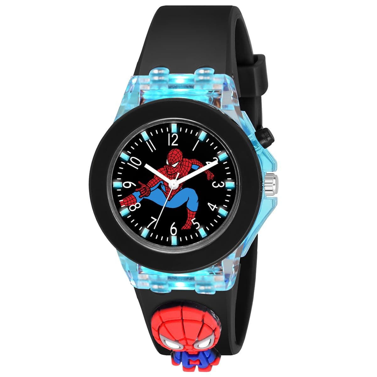 ON TIME OCTUSKids Analouge Multi-Color Light Cute 3D Cartoon Character Boys and Girls Watch (Multicolour Dial & Colored Strap)