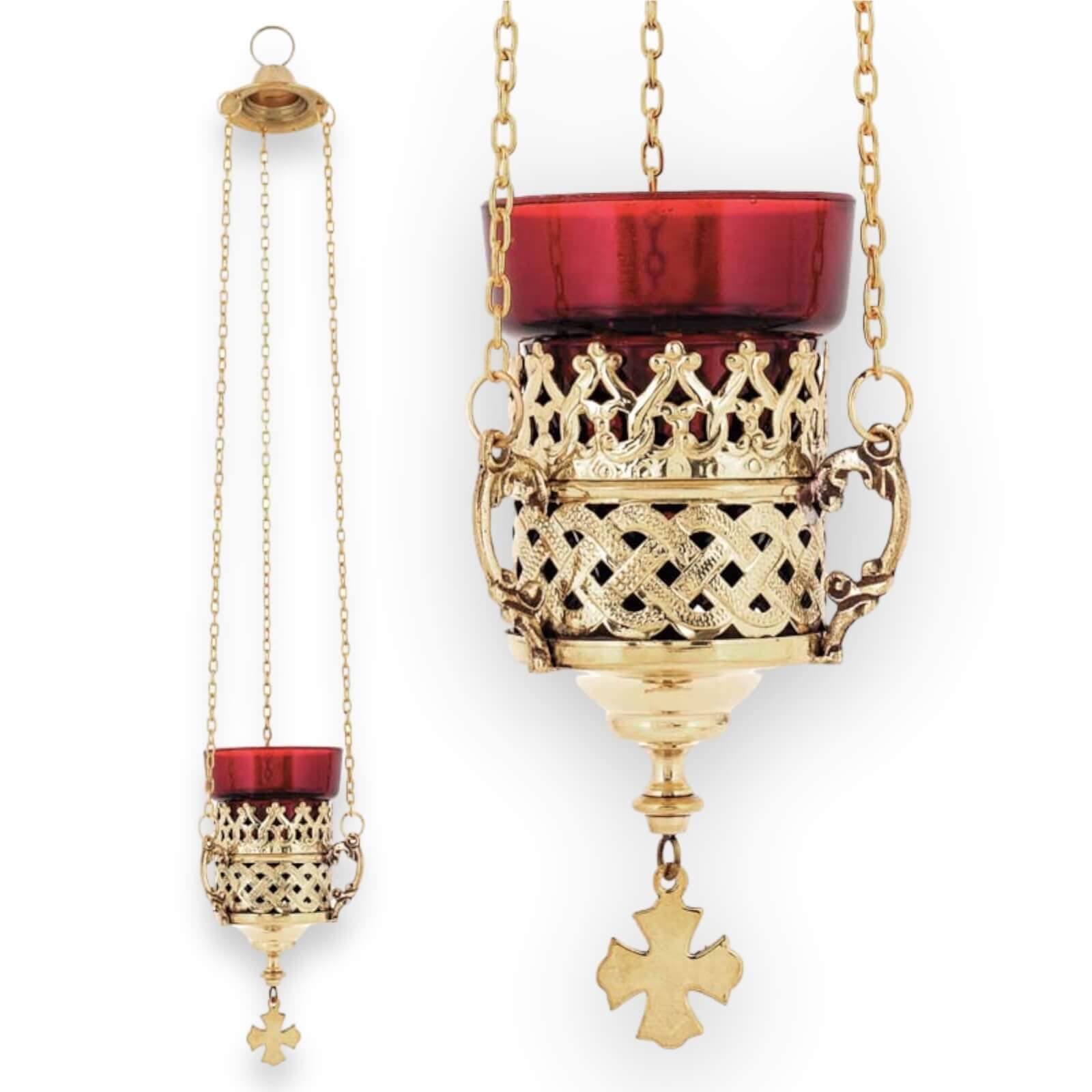 Orthodox vigil oil lamp pendant, altar or church