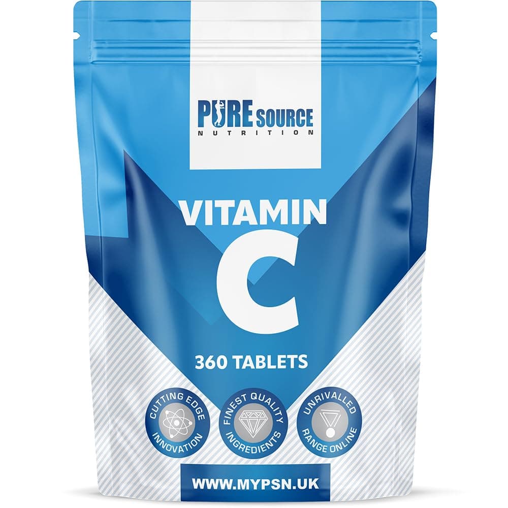 Vitamin C 1000mg Vegan Tablets | High Strength Ascorbic Acid 100% Pure British Pharmaceutical Grade | Non-GMO Gluten Free | Immune Support Supplement Energy for Men & Women (360 Tablets)