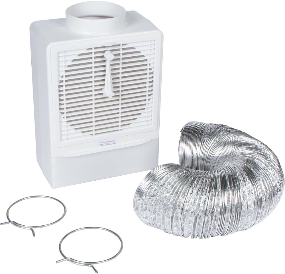 Indoor Dryer Vent Kit with 8' Hose & Clamps for Electric Dryers