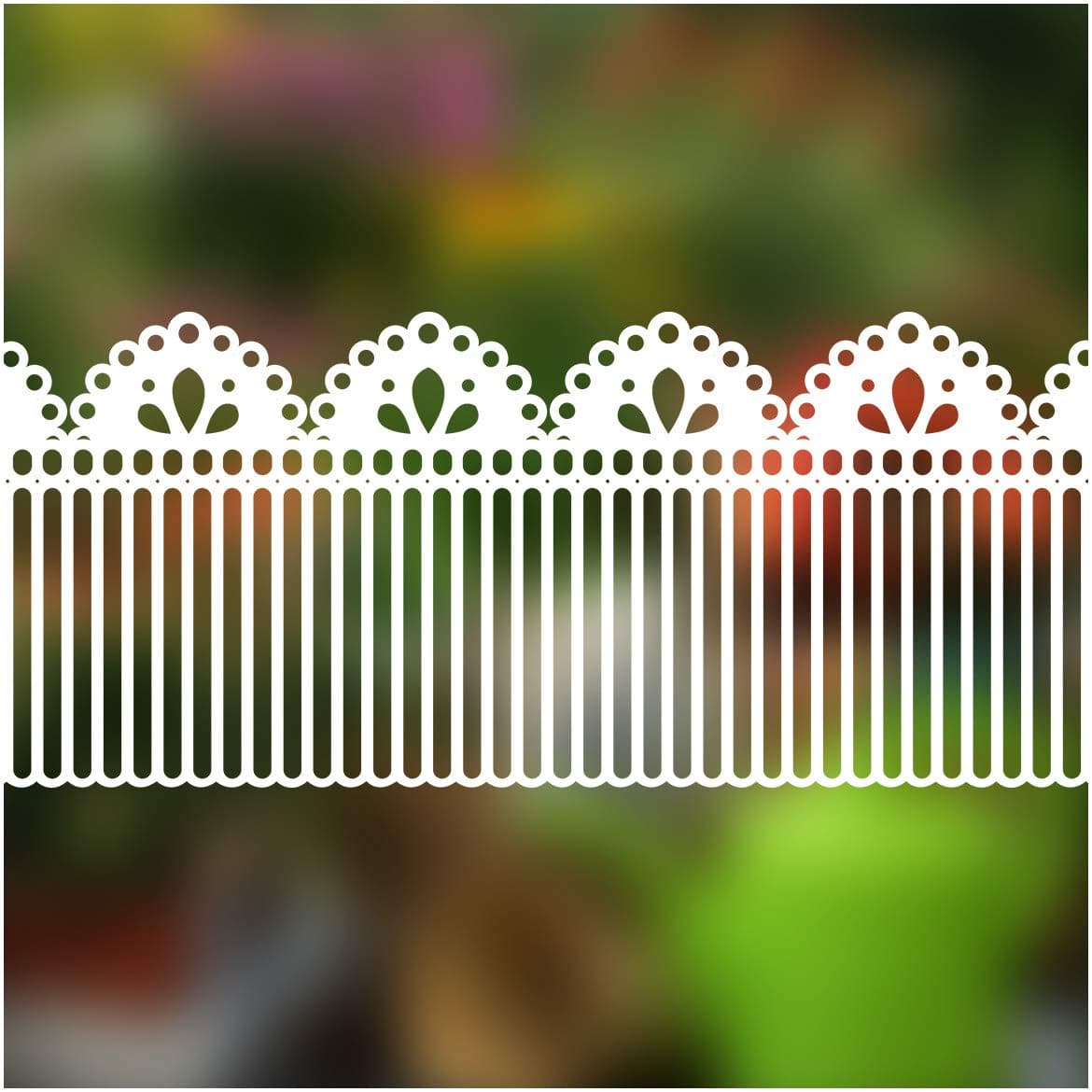 VEELIKE Wallpaper Boeder Window Waist Line Sticker Waterproof Removable Self-Adhesive Transparent Lace Borders Mirror Wallpaper Flower Wall Film for Home Decor Wall Art (4 inch×32.8 ft)