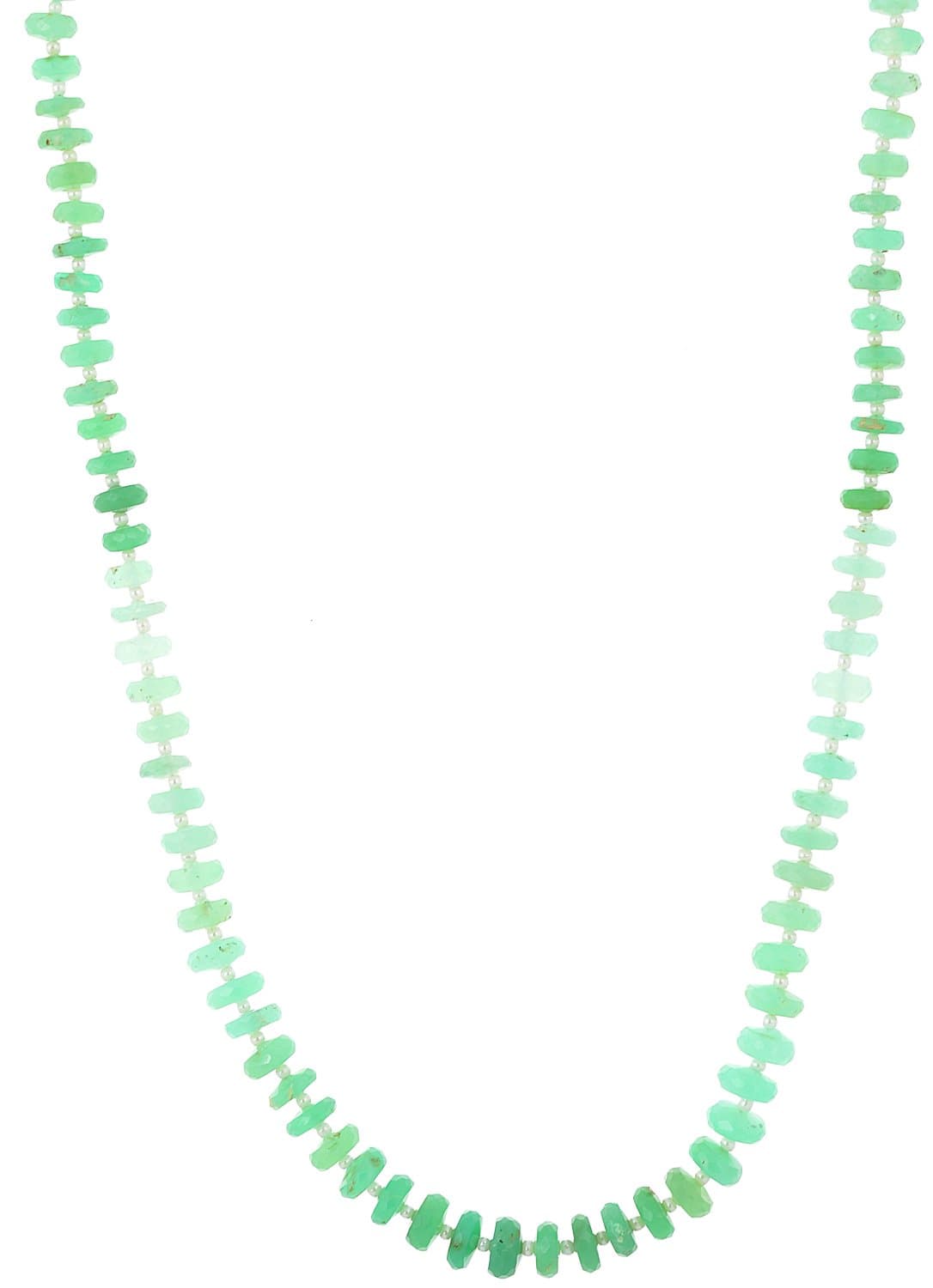 Dashin Gems Faceted Bati Stone Green Necklace For Women-BF1