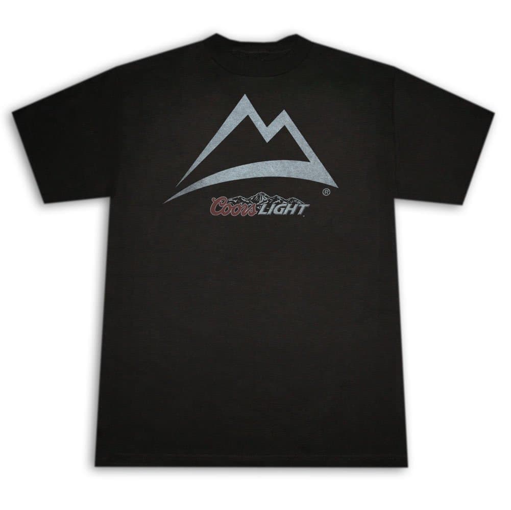 Coors Light Mountain Outline Graphic T-shirt Large Black