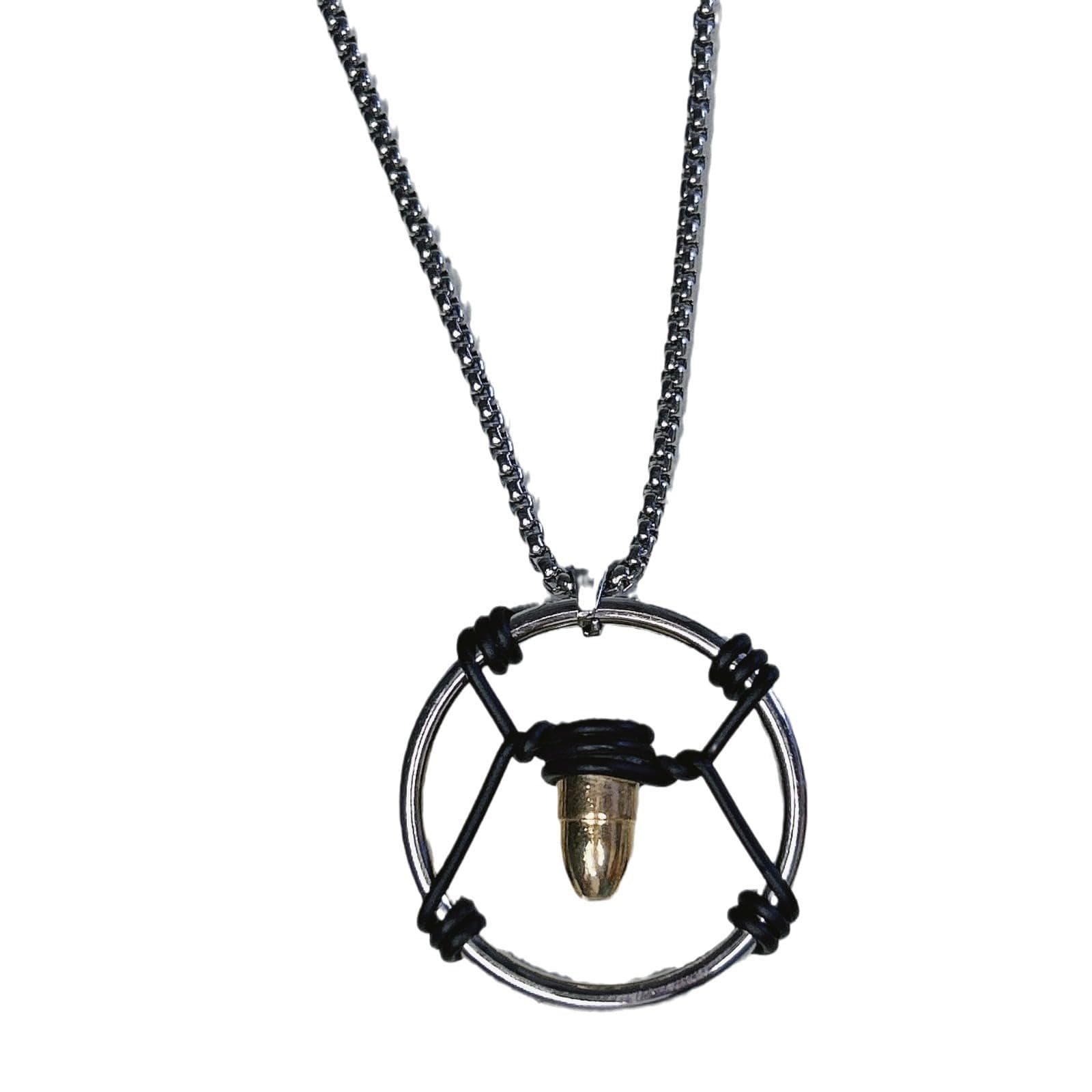 Shopular Cyber Bullet Necklace Cosplay Metal Retro Punk Pendant Choker Jewelry Costume Accessories Game Merch Gifts