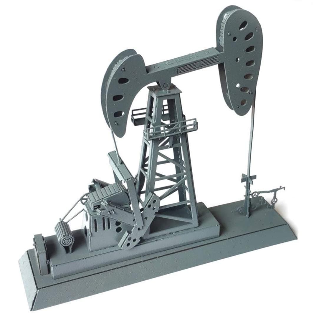 Yamix HO Scale Drilling Rig Model, 1:87 Scale Oil Derrick Rig Oil Pump Kit HO Scale Building Kit Model Train Accessories