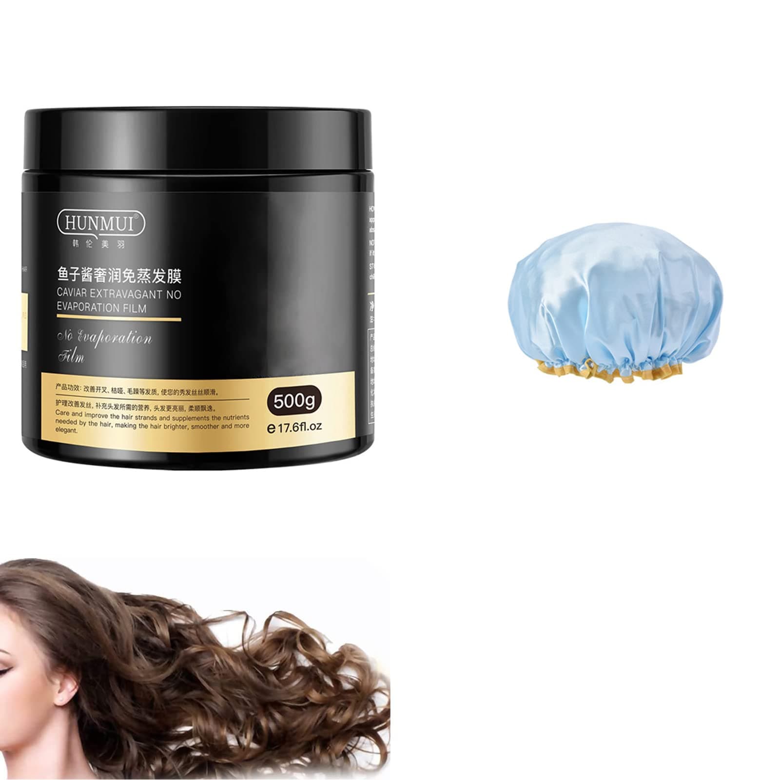 LELEBEAR Hunmui Caviar Hair Mask,Japanese Caviar Hair Mask,Soft and Smooth,Caviar Hair Mask Hunmui (1PCS)