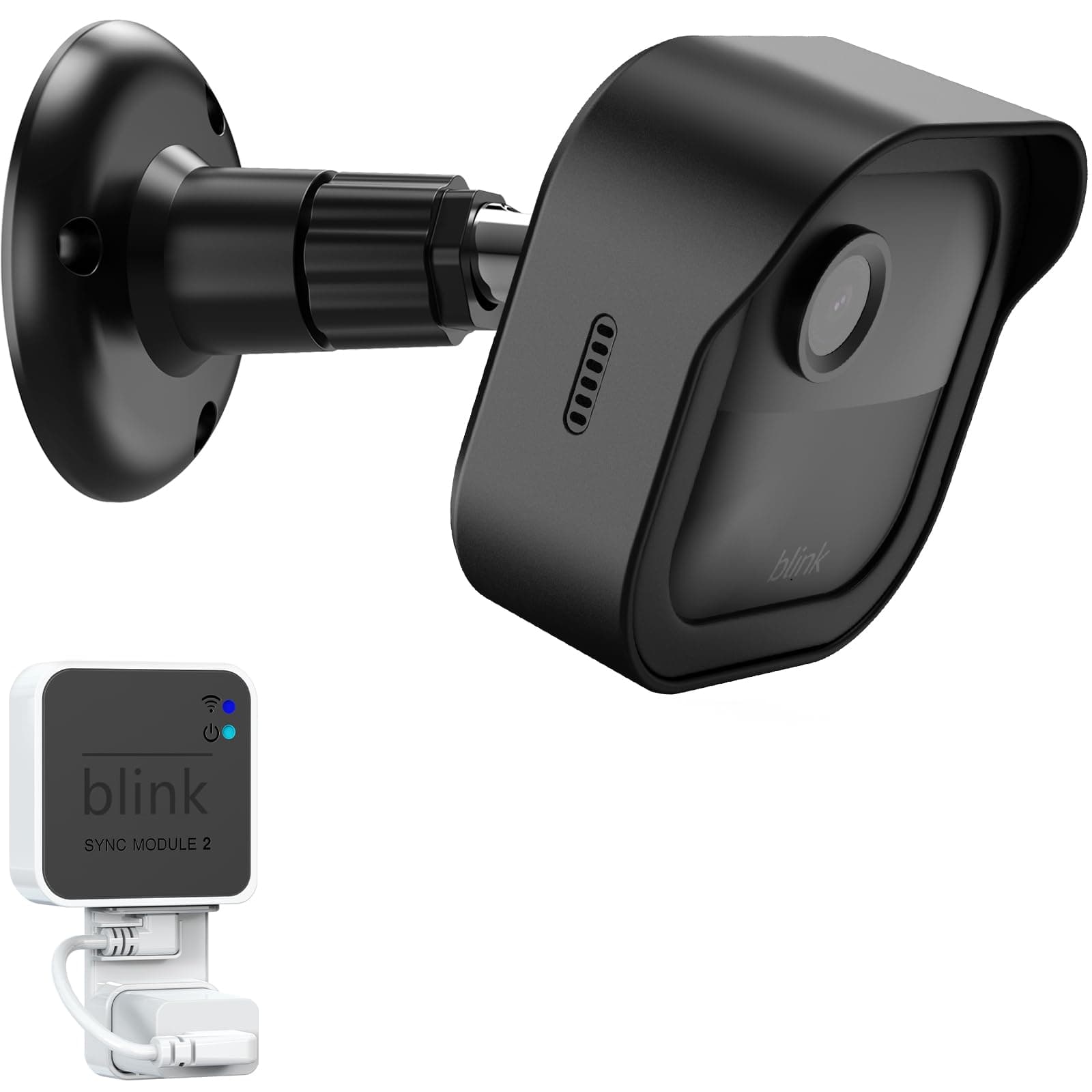 Blink Outdoor 4 (4th Gen) Wall Mount, Weatherproof Protective Cover and 360 Degree Adjustable Mount with Blink Sync Module Mount for Outdoor Indoor Security Camera (Black, 1 Pack)