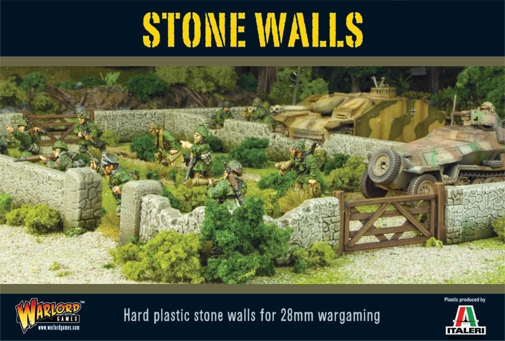Warlord Games Stone Walls, Tabletop Model Plastic Scenery for Wargames