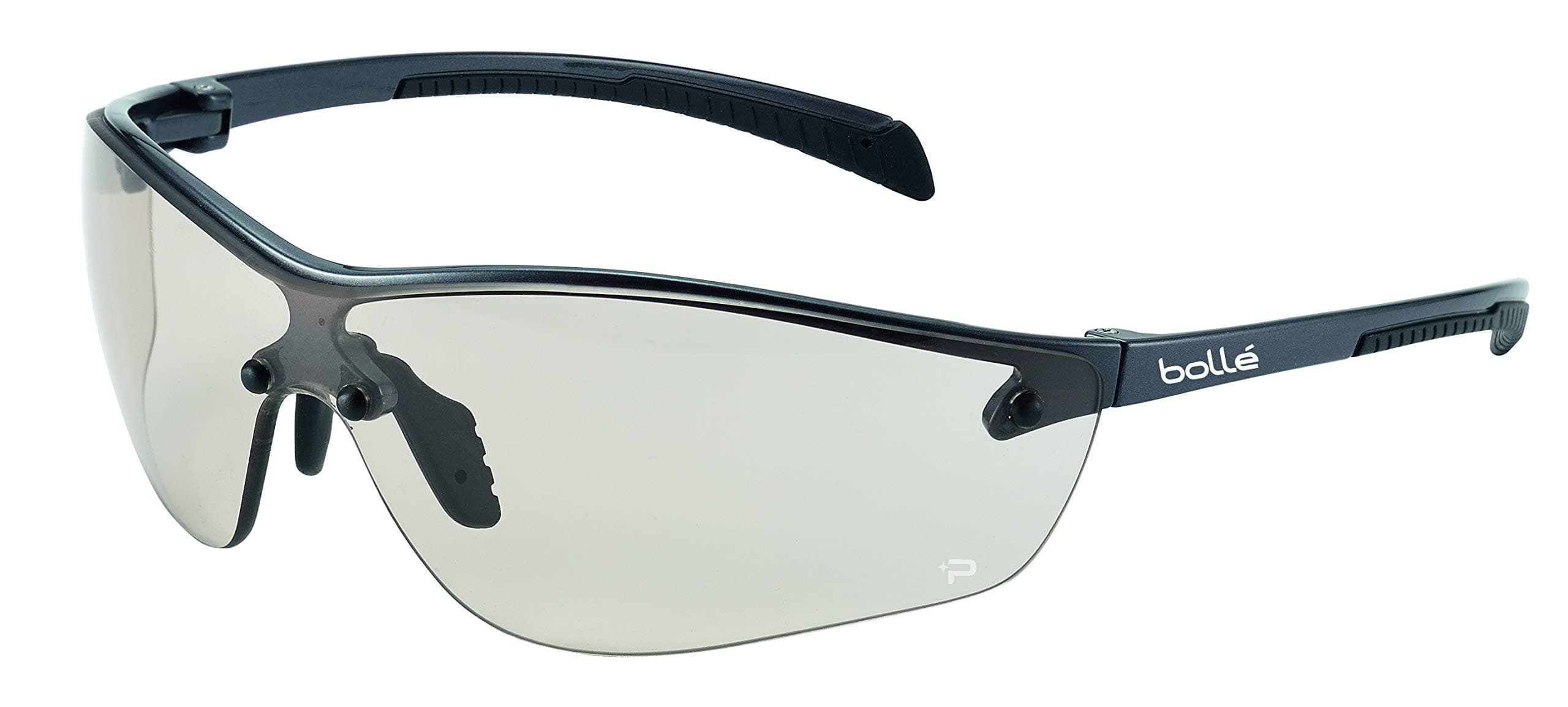 Bolle SILPCSP Silium+ Safety Glasses Pc Lens Anti-Scratch Anti-Fog Flex Temples Free Microfibre Bag