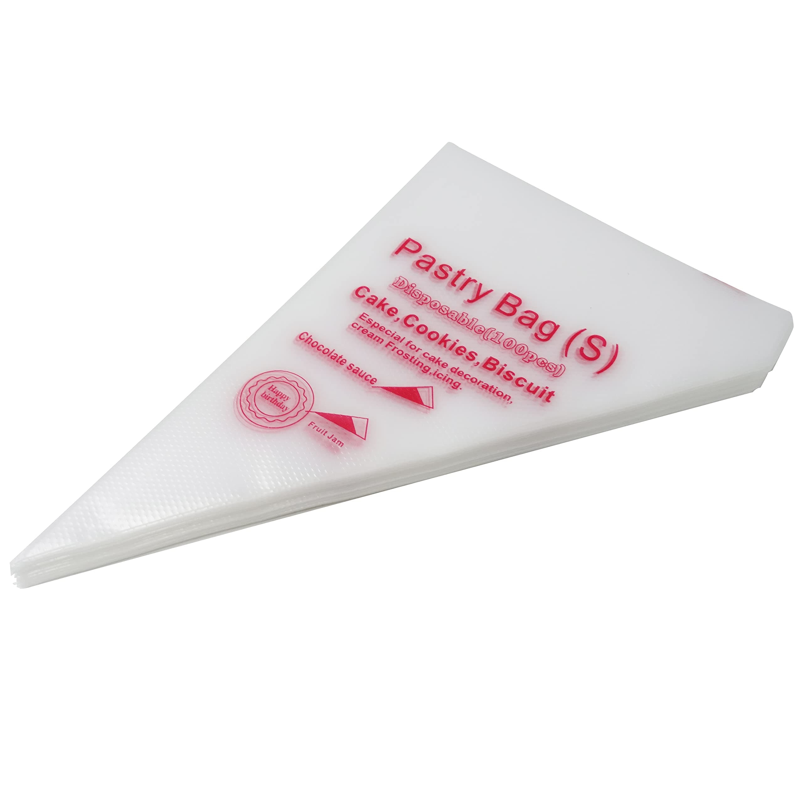 yueton 100-Pack Piping Bags with Non-Slip Grip - Disposable Pastry Bags Cake Decorating Supplies for Baking, Royal Icing & Cupcakes