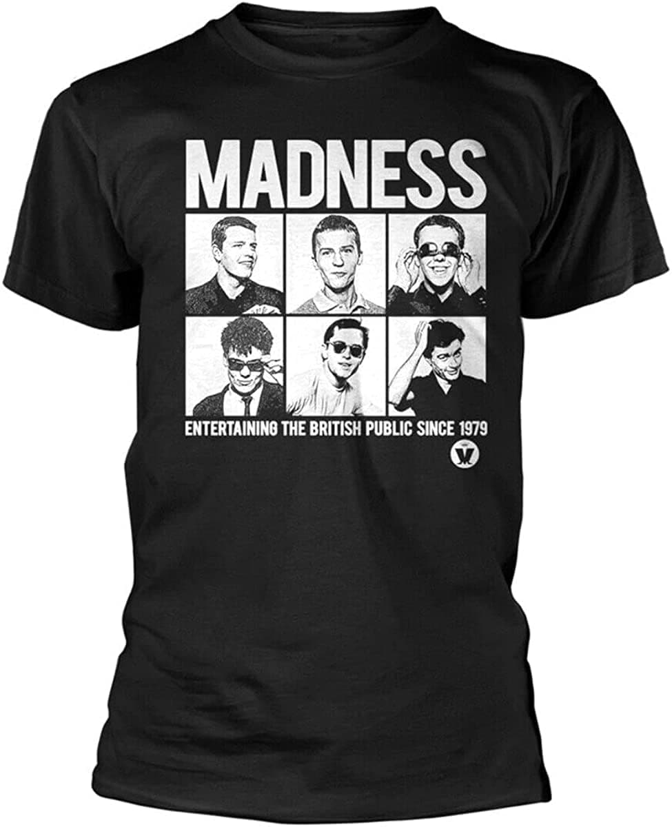 EvangelWUKO Madness Suggs Ska Punk Portraits Tee T-Shirt Men Black