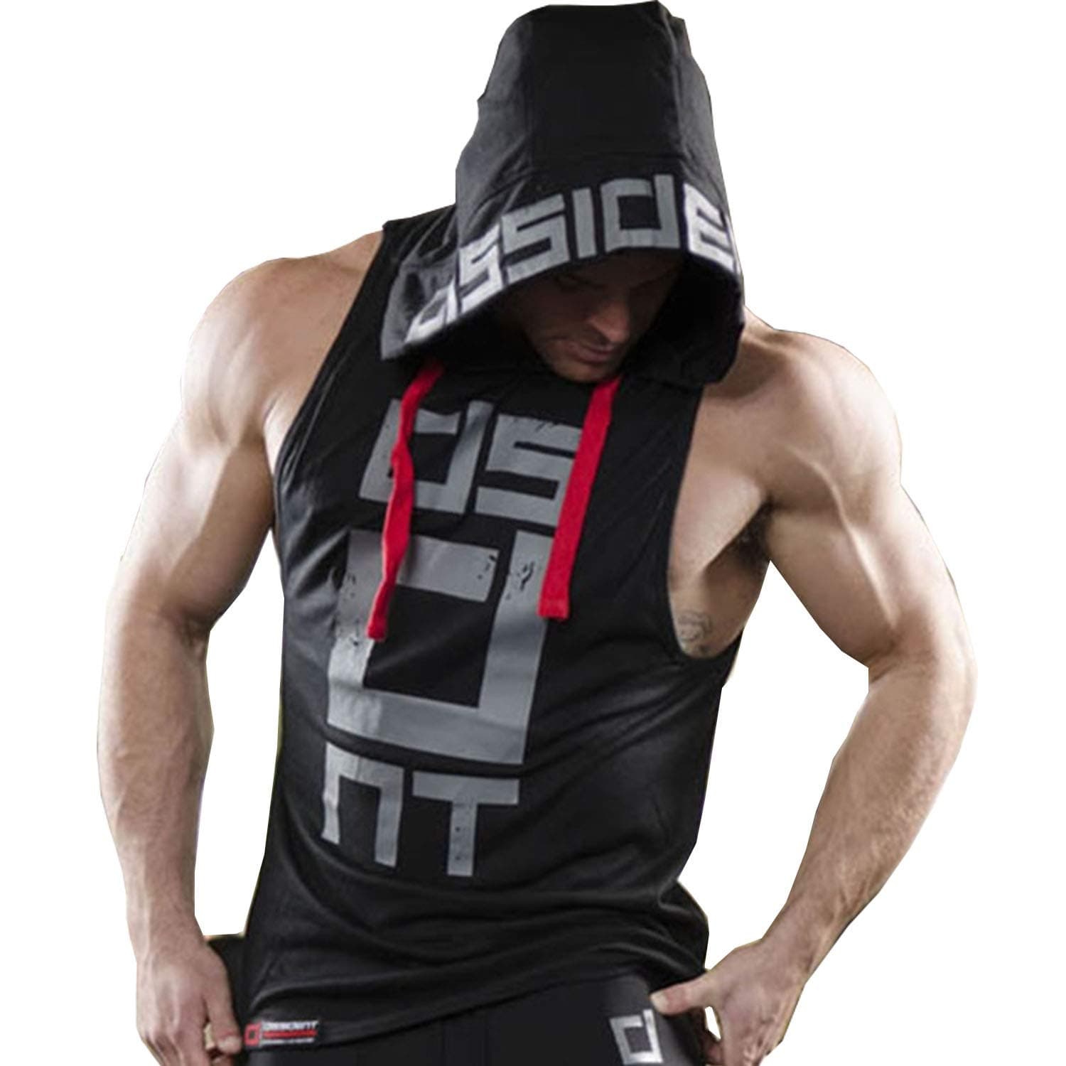 Y Agaki Men's Fitness Gym Muscle Cut Stringer Bodybuilding Workout Sleeveless Tank Top Shirts