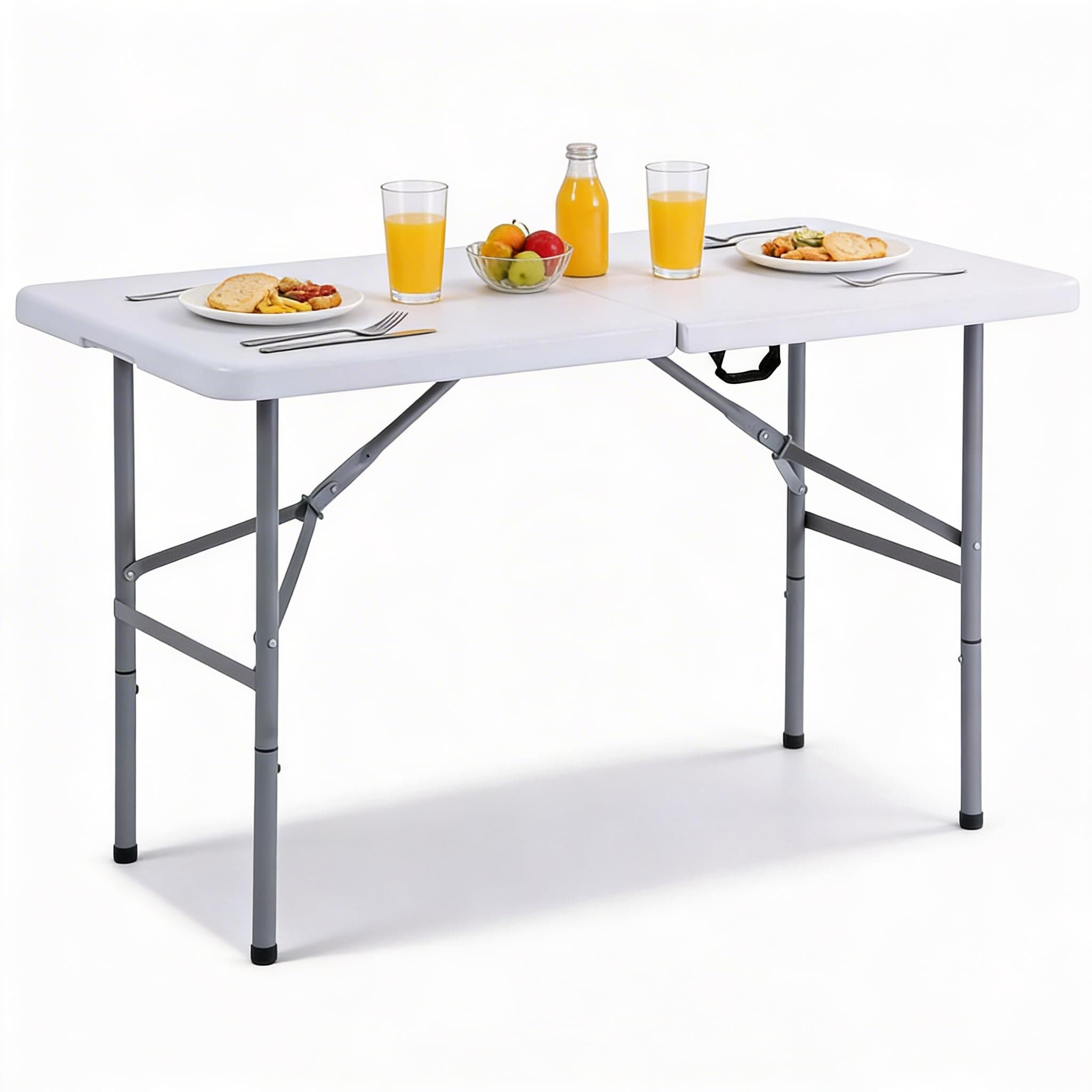 Denny International® Trestle Table Indoor Outdoor Garden Catering Heavy Duty Folding Table for Picnic Party Dinner (4ft)