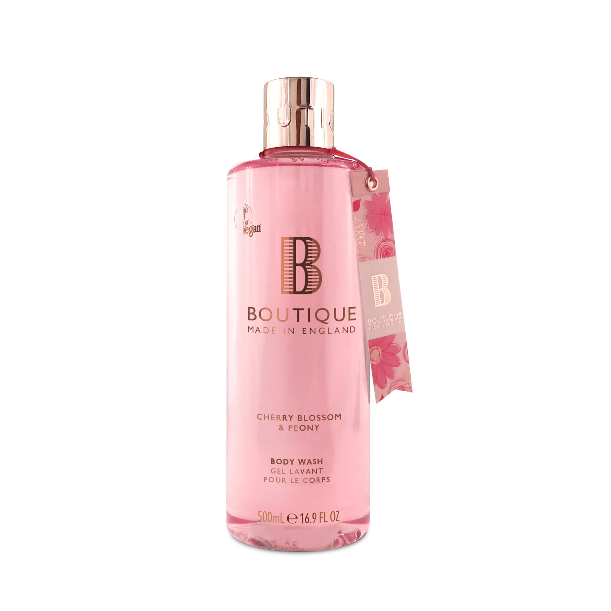 Boutique Made In England Cherry Blossom & Peony Body Wash, 500 ml