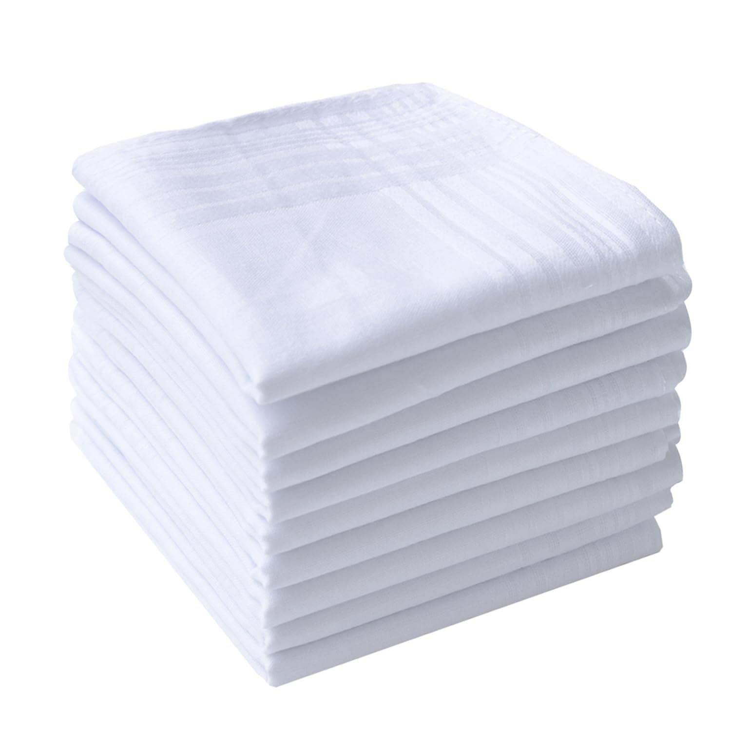 Men's Pure Cotton Handkerchief White Hankies