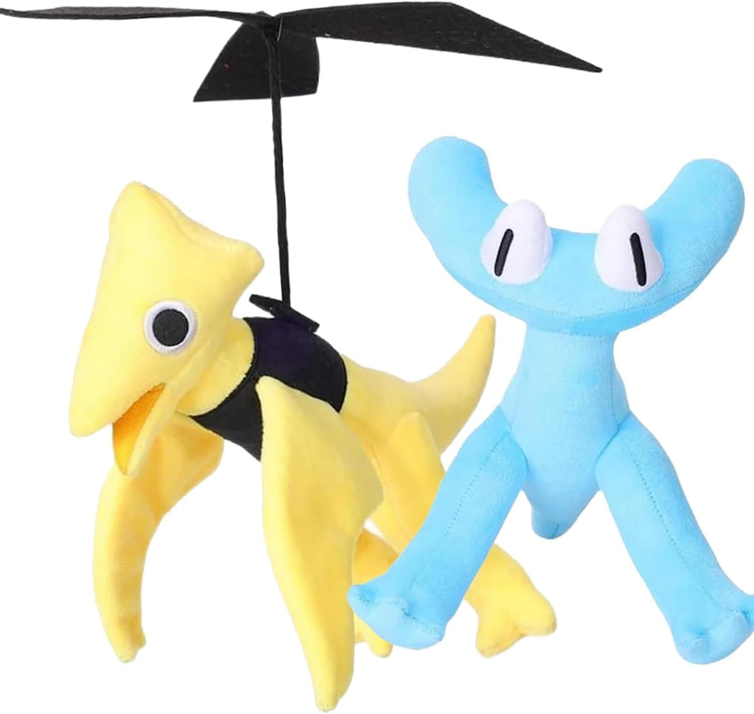 BobbyQ Rainbow Friends Cyan Plush, Lookies Plush, Yellow Rainbow Friends Chapter 2 - Great Choice for Graduation, Children's Day, Party Favors