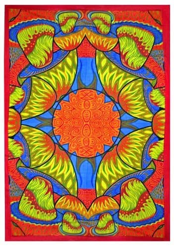 58"x82" Fractal Shroom Tapestry