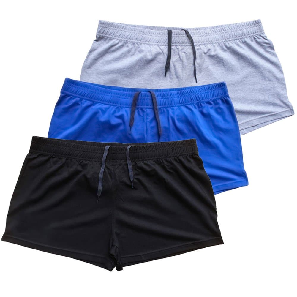 Mens Bodybuilding Shorts 3" Inseam Cotton