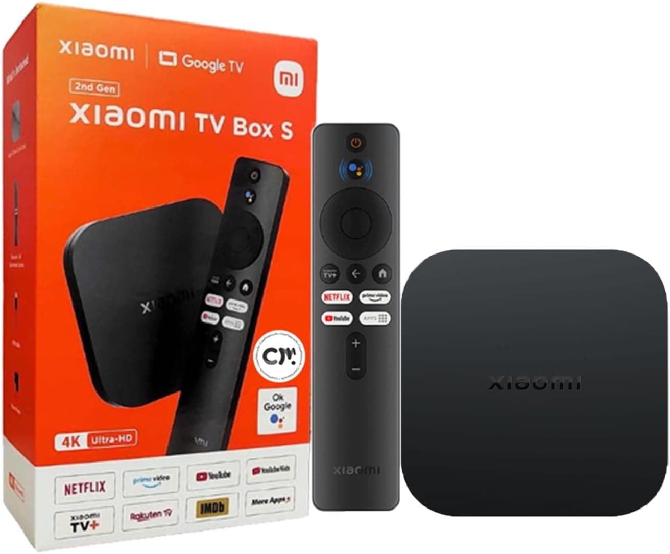 2023 Xiaomi TV Box S (2nd Gen) 4K Ultra HD Streaming Media Player, Google TV Box with 2GB RAM 8GB ROM, 2.4G/5G Dual WiFi, Bluetooth 5.2 & Dolby Audio & DTS-HD, Dolby Vision, HDR10+