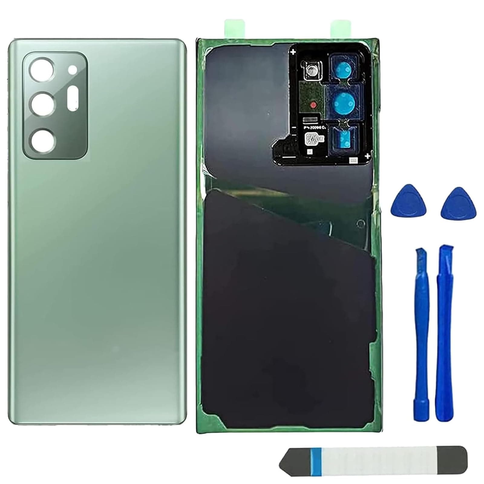 PCTC Note 20 Back Glass Replacement for Samsung Galaxy Note 20 N986U All Carriers Housing Door Cover with Pre-Installed Camera Lens, All The Adhesive and Repair Tool Kits (Mystic Green)