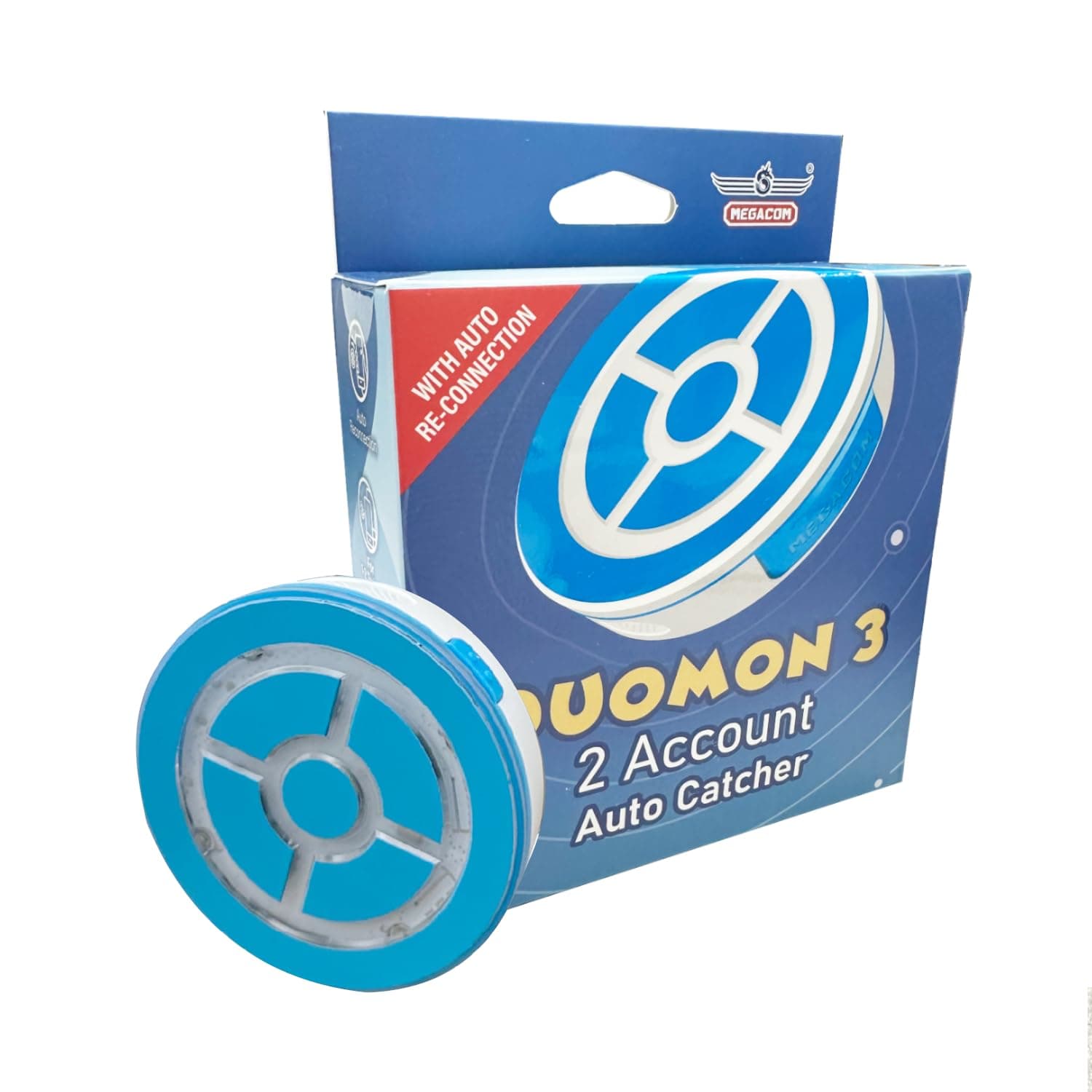 Megacom DuoMon3 1P/2P オートキャッチャー Poke mon Go Plus対応 充電式ポケット自動収集デバイス 調節可能なライト 音通知 ワンタッチ再接続 - 標準バージョン