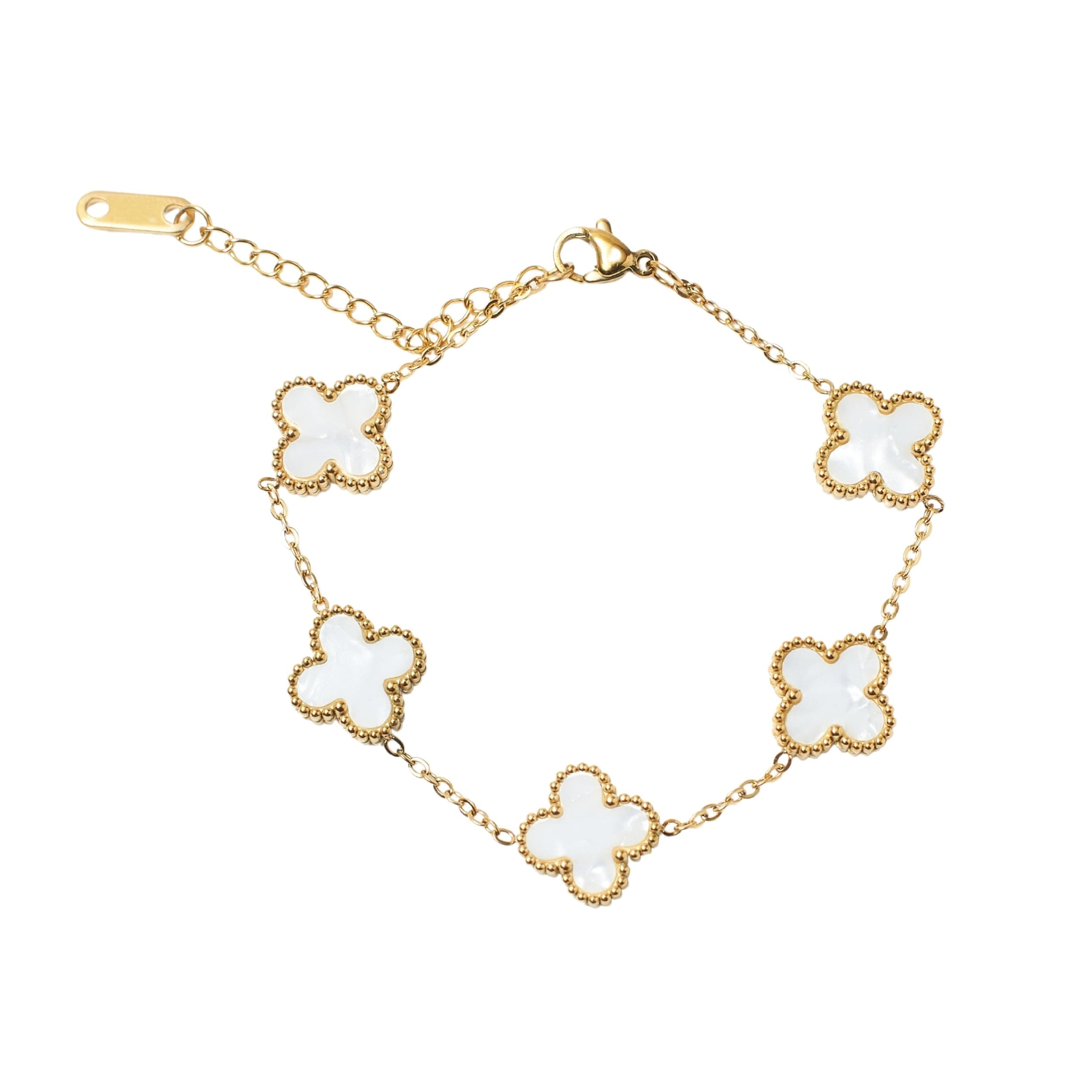 Fashion Stunning Clover Bracelet for Women & Girls | Wrist Band | Bangles | Accessories | Birthday Gift | Aesthetic Jewellery for Girlfriend & Wife