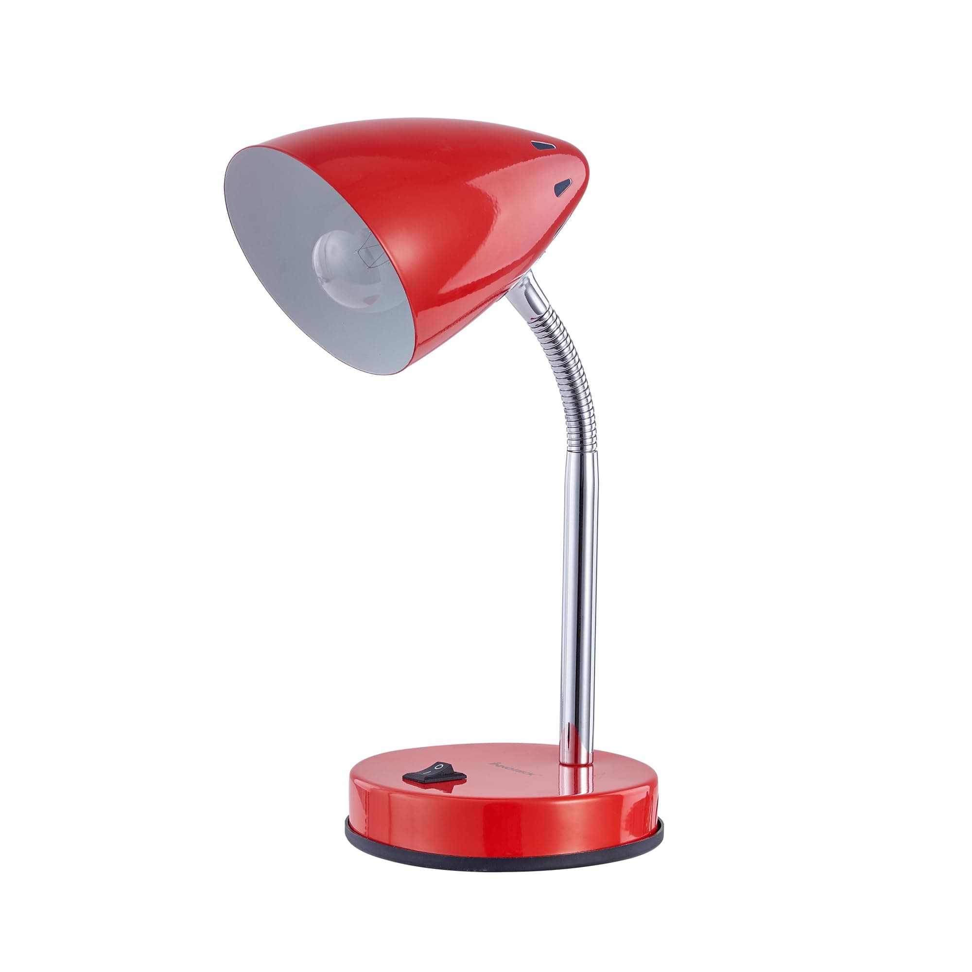 Innoteck DS-1276 Coloured Adjustable Desk Lamp, Metal, 40 W, Red