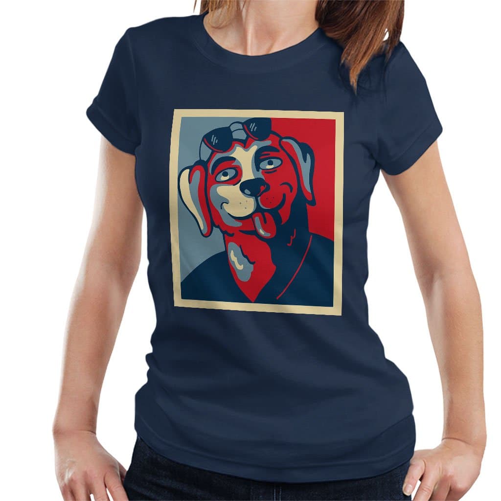 Cloud City 7 Mr Peanutbutter for Governor BoJack Horseman Women's T-Shirt Navy Blue
