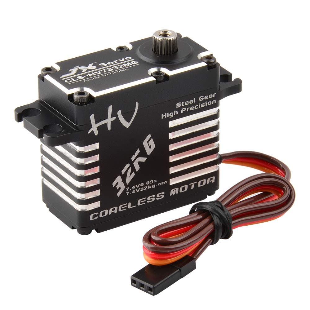 JX CLS-HV7332MG High Torque 32KG Metal Gear CNC Standard Digital Coreless Servo Motor for 1/8 1/10 Scale RC Car Boat Robot Arm Helicopter Airplane