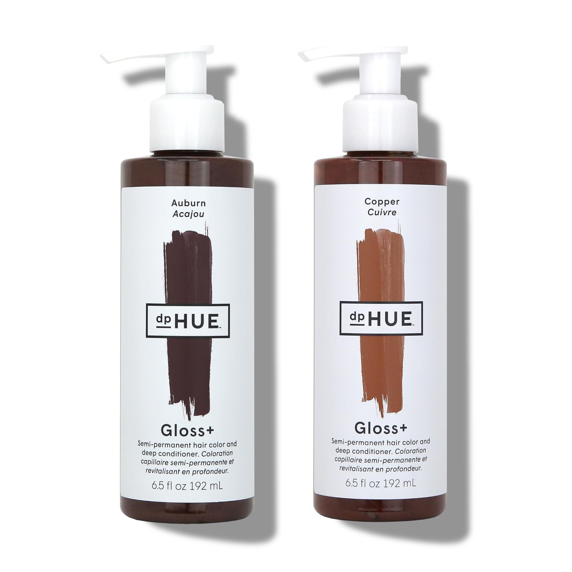 dpHUE Gloss+ - Includes Auburn and Copper - 6.5 oz Each (8-12 Applications Each) - Semi-Permanent Hair Color & Conditioner - Paraben, SLS & SLES Sulfate Free - Vegan, Leaping Bunny Certified