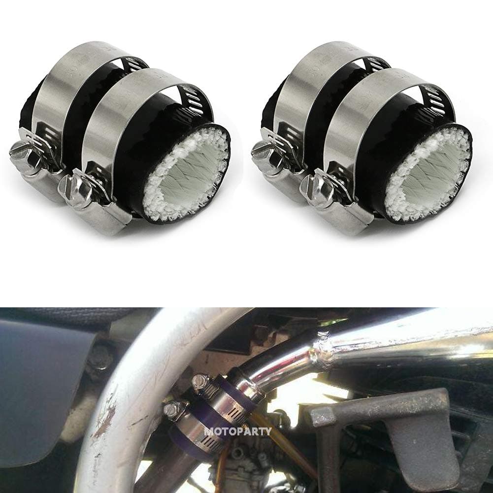 High Temp Exhaust Couplings Clamps 1"ID For Yamaha Banshee YZF350 YFS200 Raptor Blaster KX80 KX125 KX250 CR80 CR125 CR250 CR450 TRX250R CR KX RM FMF DG Quads Dirt Bikes(Black)