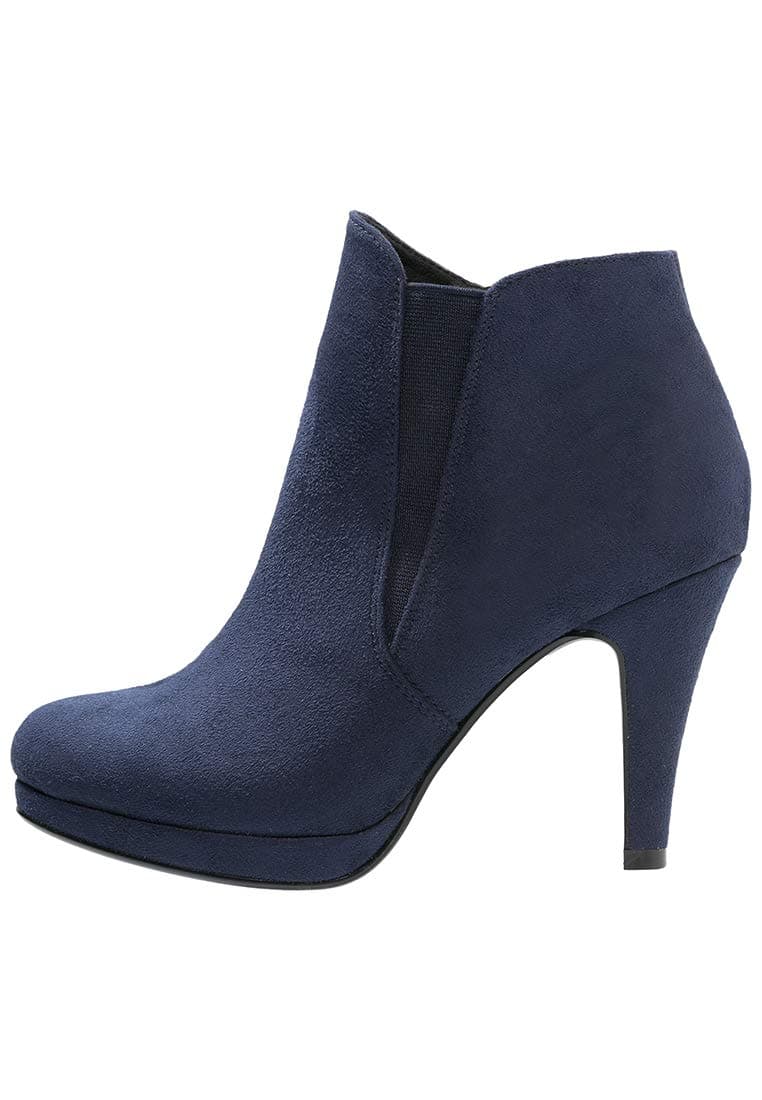 Anna Field High Heel Ankle Boots for Women - Stiletto Boots with Small Platform Heel - Elastic Booties - Zip Up Chelsea Boots