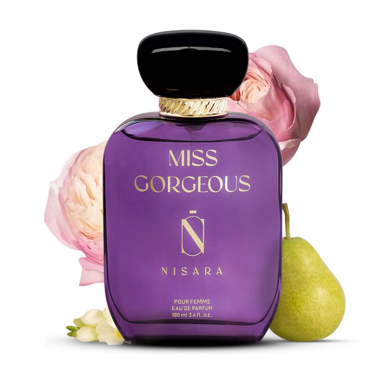 Miss Gorgeous Perfume For Woman 100 ml | Long Lasting Eau De Parfum | Floral-Fruity-Green Fragrance | With Pear,Bergamot,Rose,Cedarwood,Musk,Amber,Vanilla | EDP Scent spray for Woman | Premium Perfume For Her