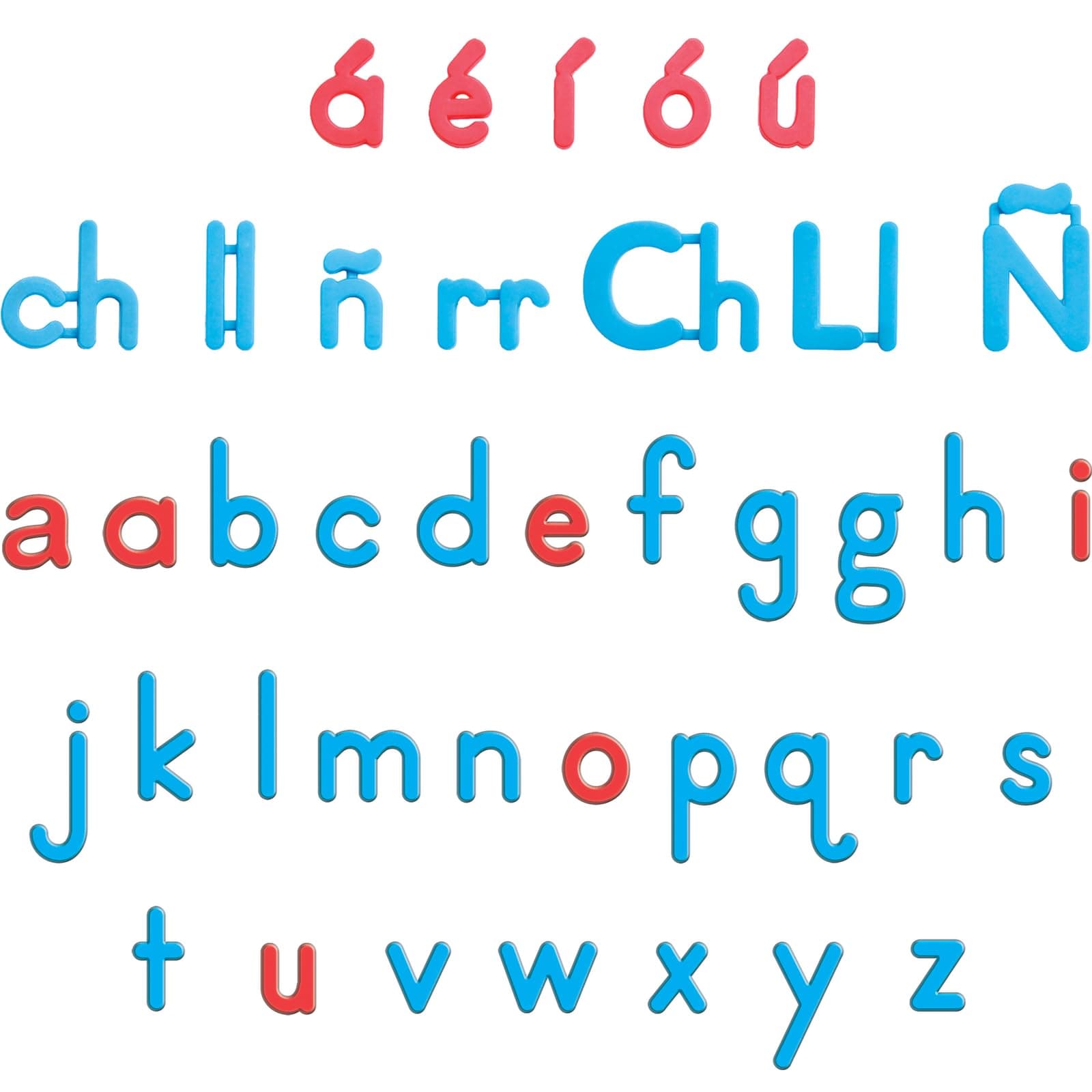 Spanish EZread Color-Coded Plastic Magnetic Letters - 92 Letters
