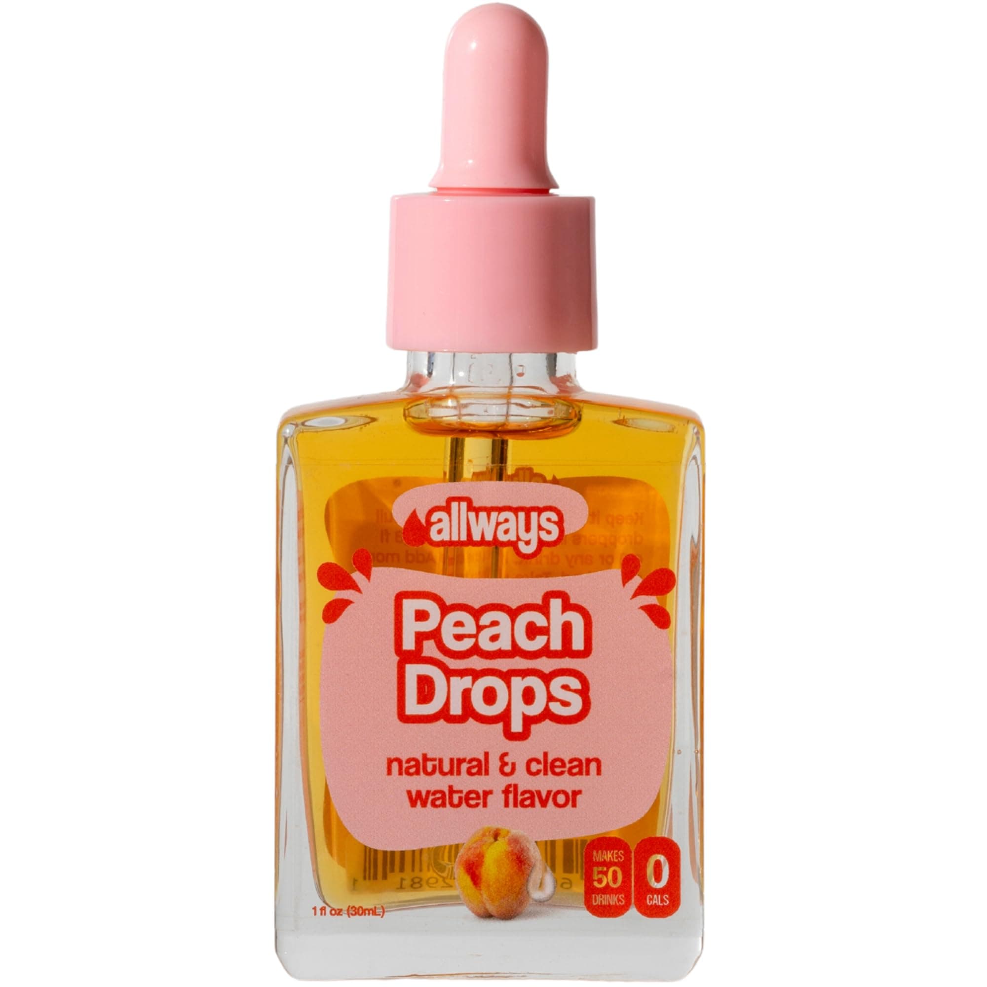 Allways Drops Natural Peach Water Enhancer | Sugar-Free, Zero Calories, Monk ...