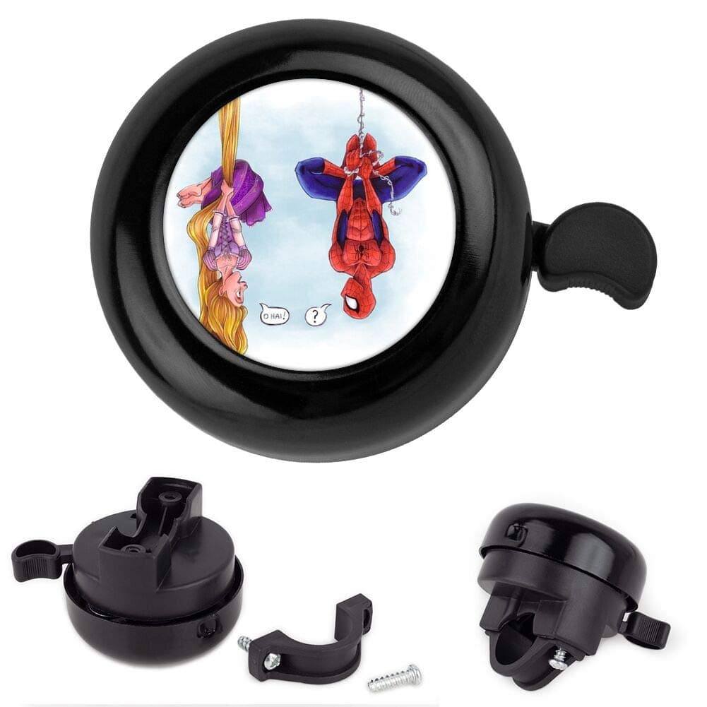 DISNEY COLLECTION Bicycle Bell Rapunzel Spider Spider-Man Movies Upside Down Long Hair Tangle