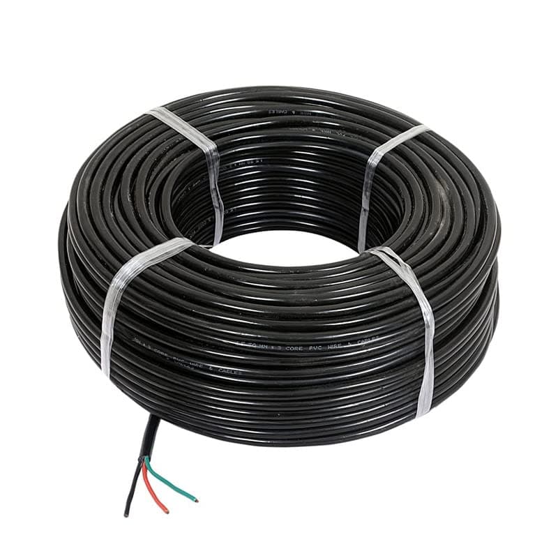 Elevea ( Stock Clearance Deal With 12 years Warranty ) 3 core round copper wires and cables 1.5mm for domestic and industrial electric connections (Colour May Vary) 100 Feet