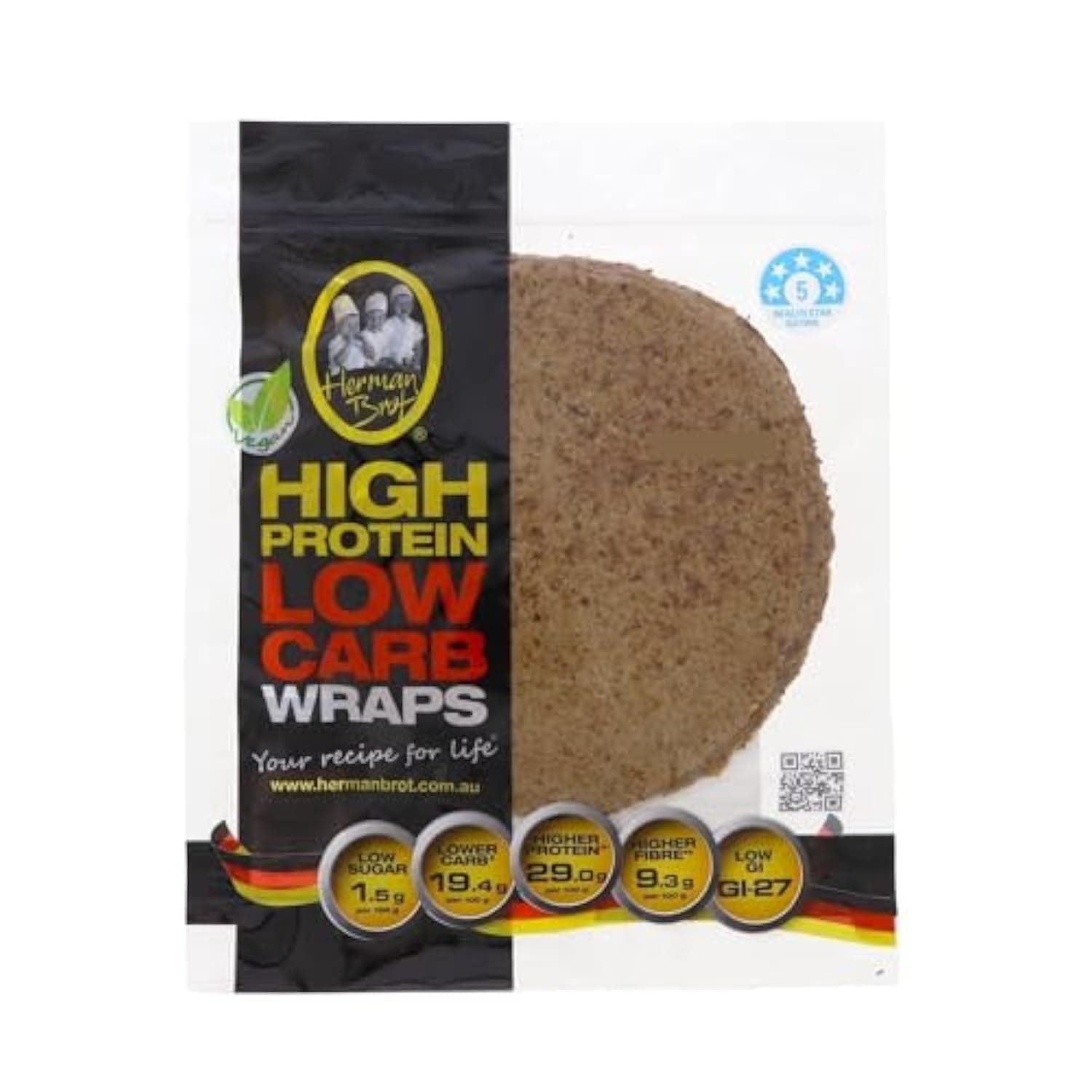 Modern Bakery Herman Brot High Protein Low Carb Wraps 350g