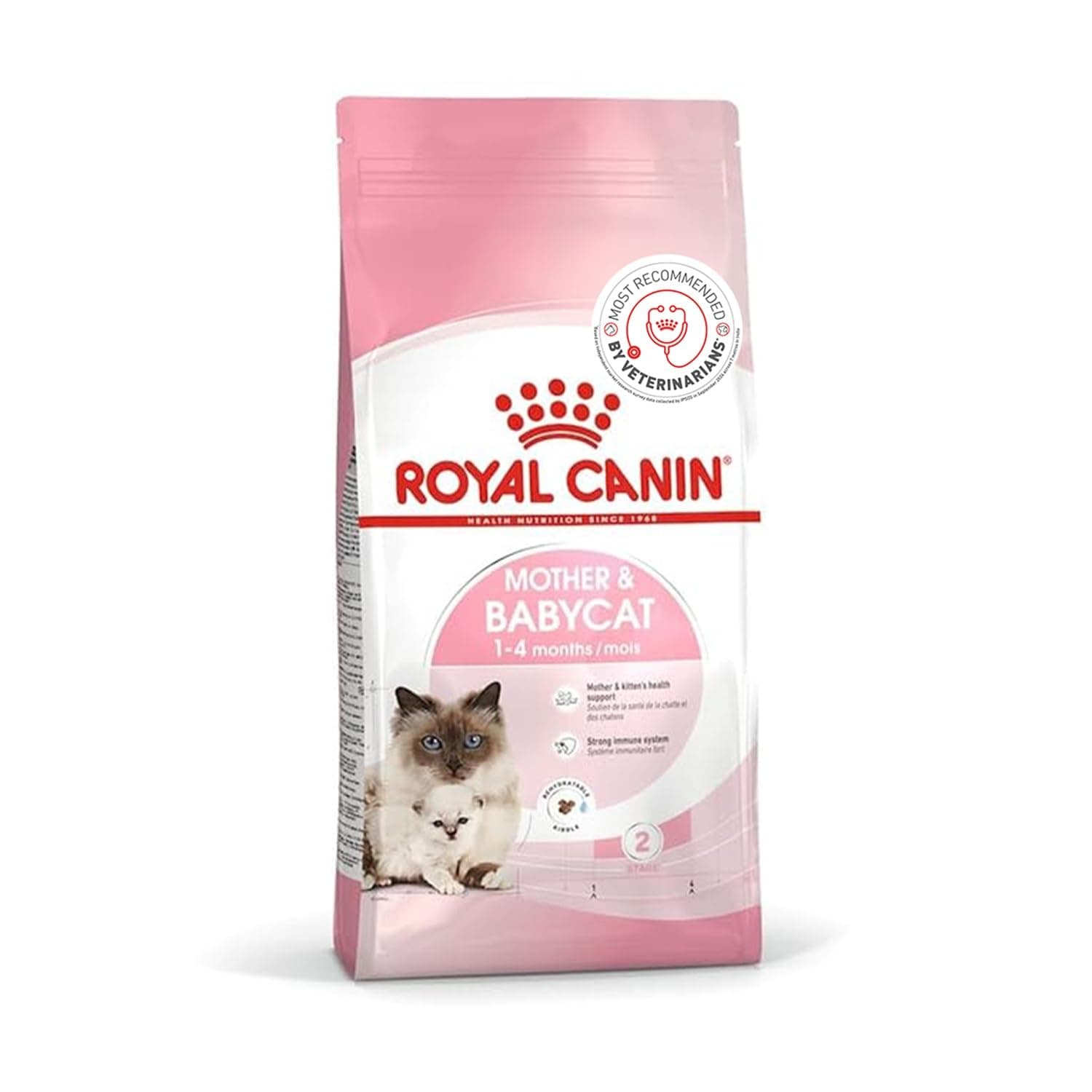 Royal Canin Mother & Babycat Food for Stage 2 Kittens, 2 Kg, Dry Food, Supports Strong Immune System & Digestive Health, Special Easy Weaning