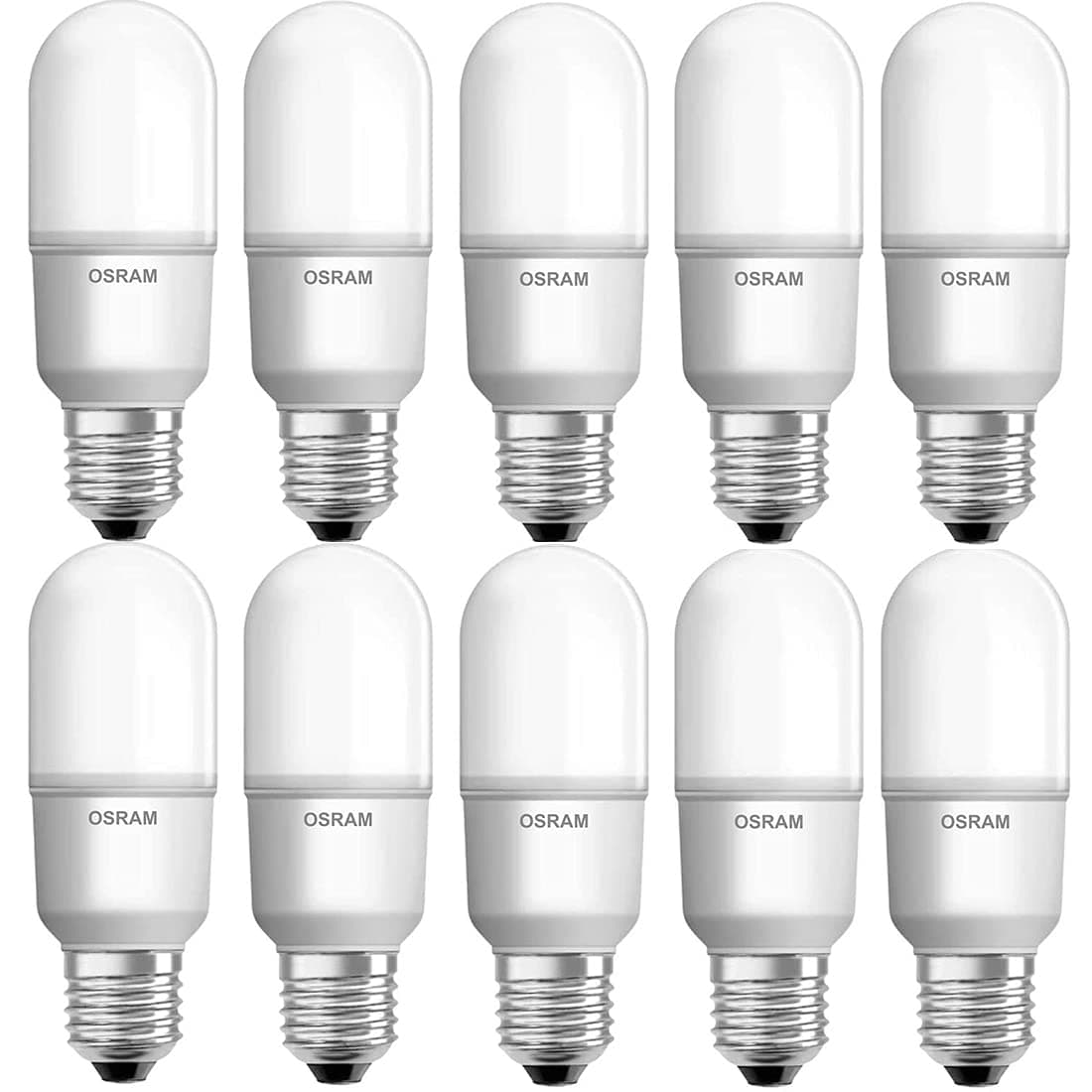 Osram Led Bulb Pack Value Stick Daylight E27 Lamp 10W 6500K - Combo Of 10
