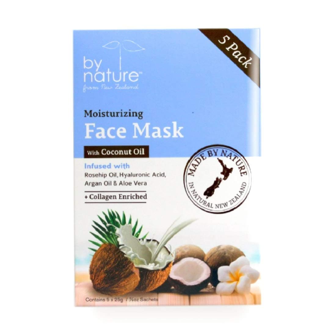 By Nature From New Zealand Moisturizing Coconut Face Mask (5) Pack
