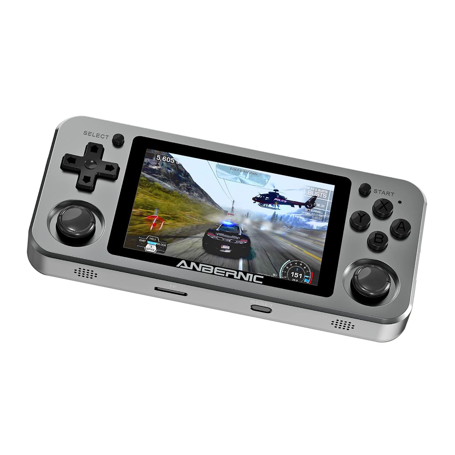 DREAMHAX RG351M Handheld Game Console with 3.5 Inch IPS Screen 3500mAh Battery 2500 Classic Games, Video Games Player with Open Source System RK3326 Chip Quad 1.5GHz/1G/64G (Space Gray)