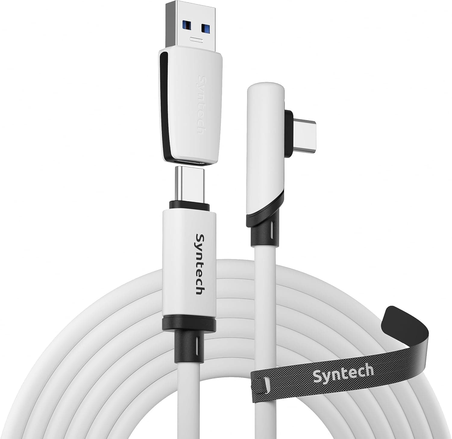 Syntech Link Cable 16FT Compatible with Oculus/Meta Quest 3/Quest 3S/Quest2/Pro/Pico 4 Accessories and PC/SteamVR, Upgraded Type C with USB 3.0 Adapter, High Speed Data Transfer Cord for VR Headset