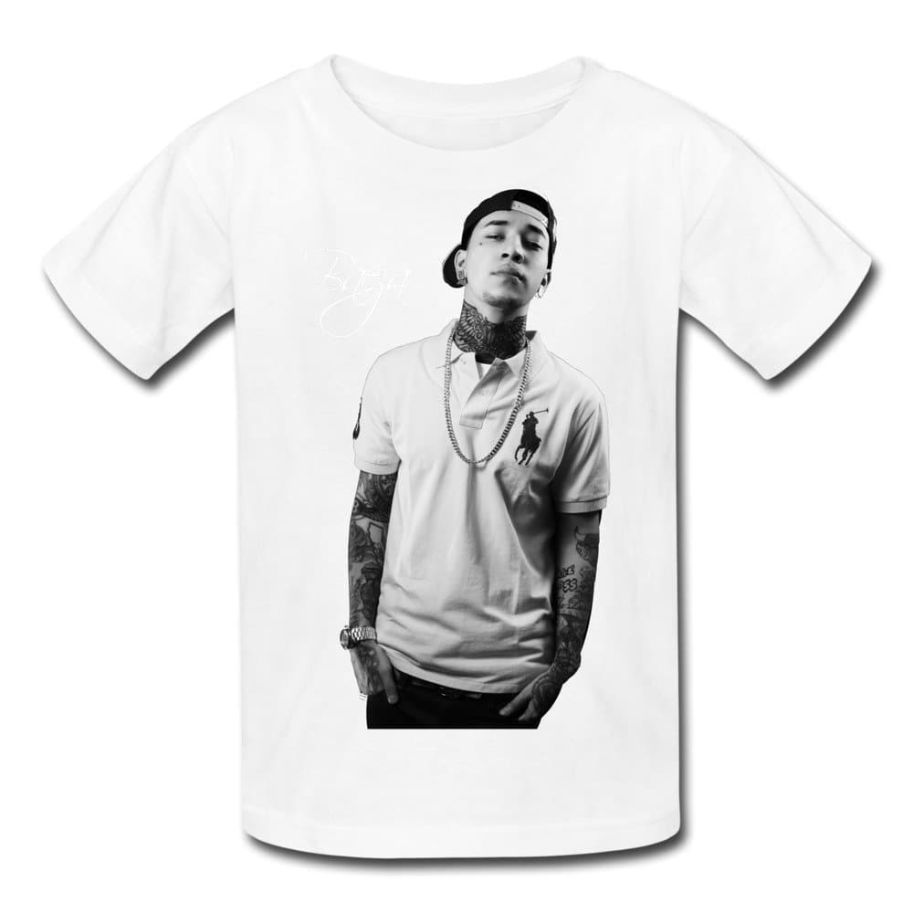 Gaowee Youth Boys'/Girls' Baeza Music Art Logo T-Shirt - White