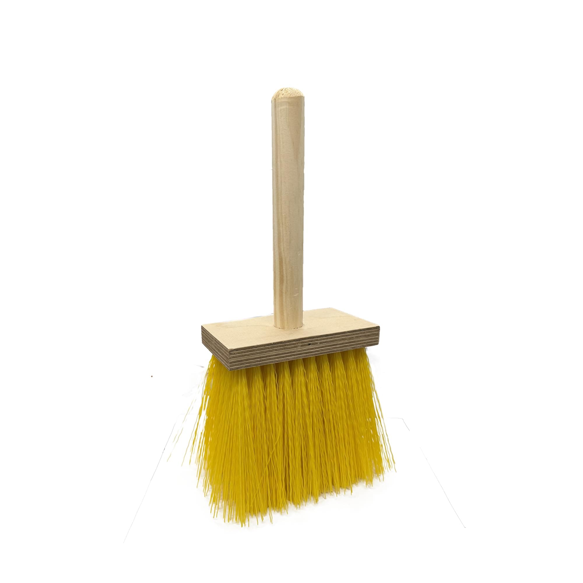 Bon Stucco Dash Brush – 6" x 3" Wood Block with Durable Plastic Bristles and 4¼" Trim for Uniform Texture Application