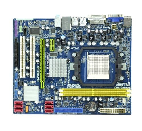 ASRock Socket AM3/AMD 785G/Hybrid CrossFireX/A&V&GbE/MATX Motherboard A785GM-LE