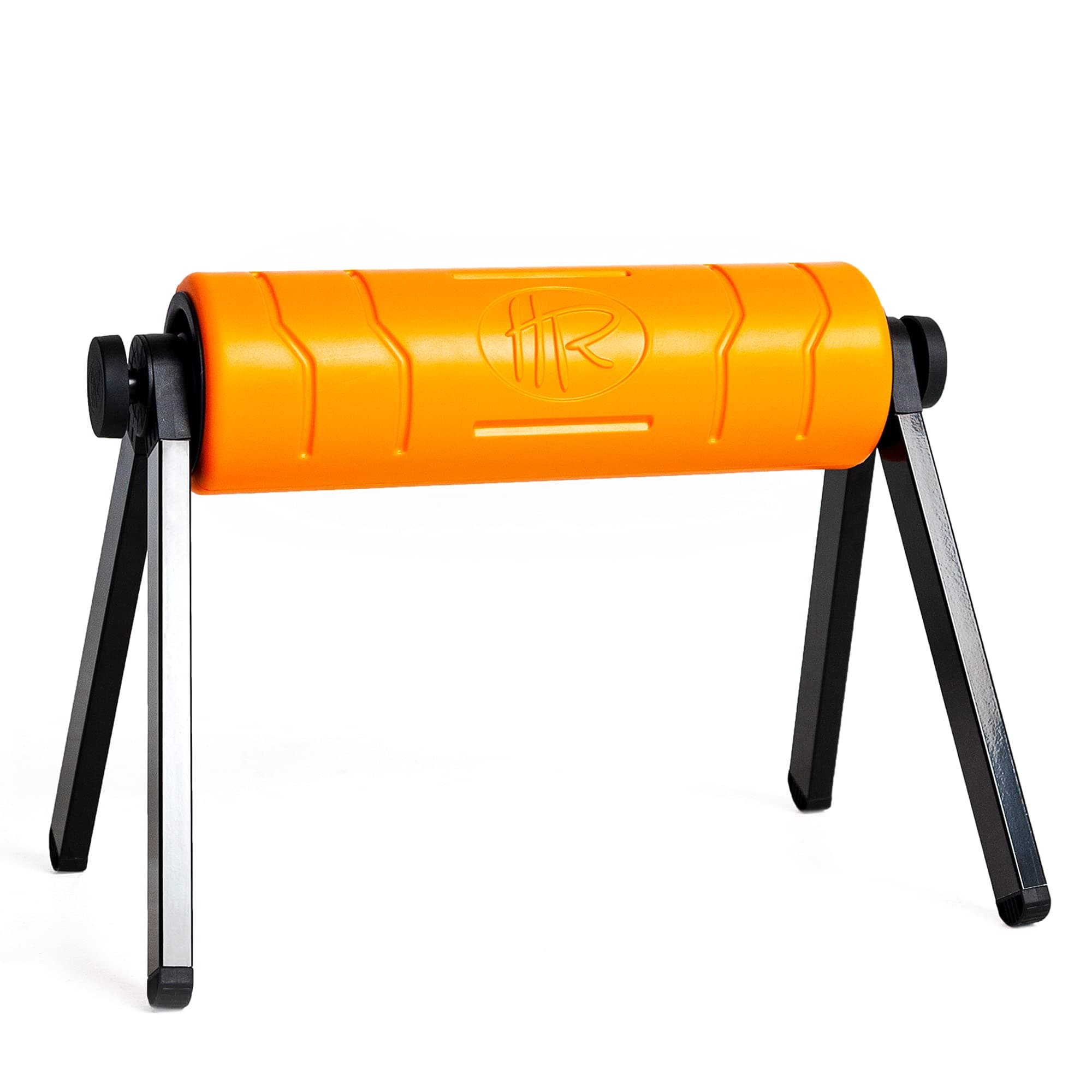 HighRoller, World's Most Efficient, Patented, Ergonomic Foam Roller, Rolling Muscle and Fascia Care Physical Therapy Aid Pilates Stretching (Orange)