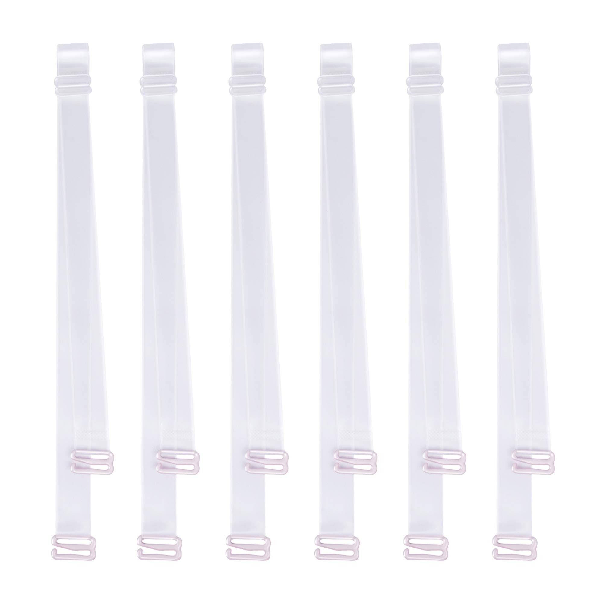 Clear Bra Straps, 3-Pairs Invisible Non-Slip Adjustable Bra Straps for Strapless Bra