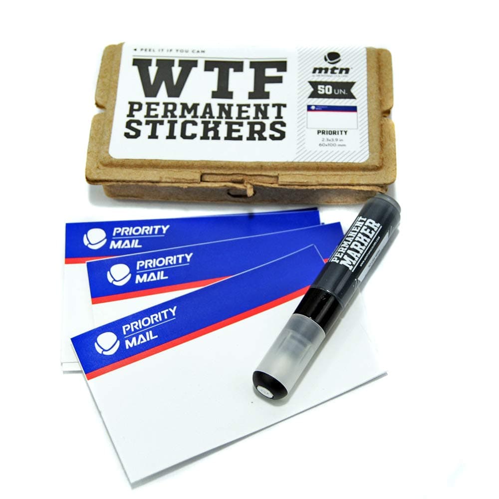 WTF Permanent Egg Shell Sticker Blanks Pack by MTN"Priority Mail" - 50pcs Street Art Sticker Slaps Authentic Graffiti Art Stickers (Priority)